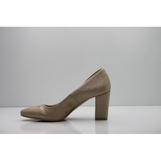 Czółenka Krzyś-But platynowe na słupku