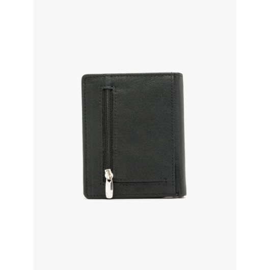 Portfel skórzany męski czarny Ryłko