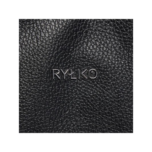 Czarna duża torebka damska skórzana Ryłko