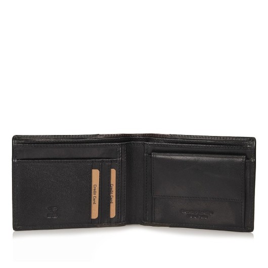 Męski portfel skórzany czarny