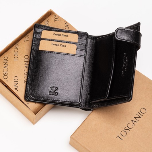 Praktyczny męski portfel skórzany Toscanio