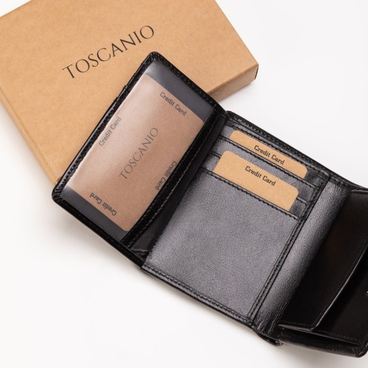 Praktyczny męski portfel skórzany Toscanio