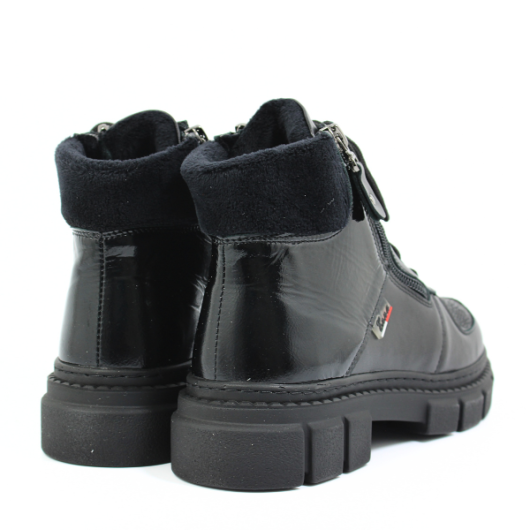 Skórzane damskie trzewiki profilaktyczne Enna czarne