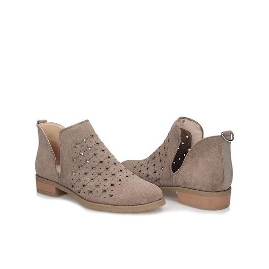 Brązowe botki ażurowe M.daszynski