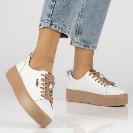 Buty sportowe białe na platformie Filippo