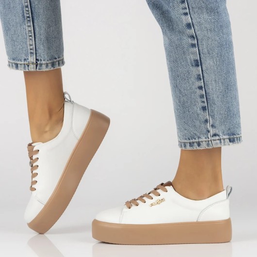 Buty sportowe białe na platformie Filippo