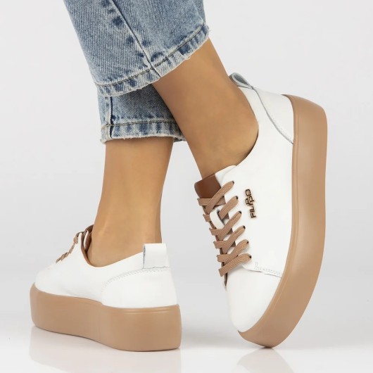 Buty sportowe białe na platformie Filippo