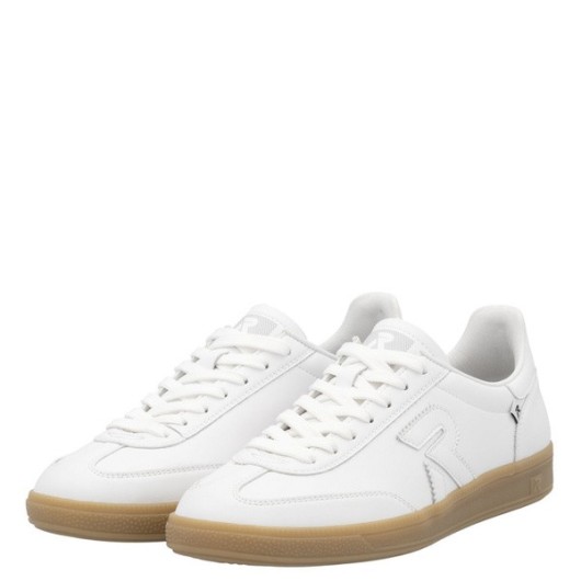 Białe sneakersy Rieker skórzane