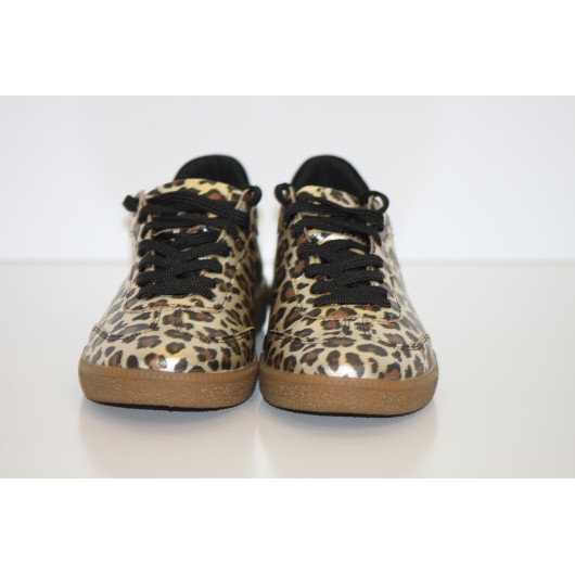 Sneakersy skórzane w panterkę Kampa