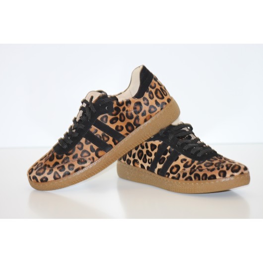 Sportowe skórzane buty damskie Kampa panterka