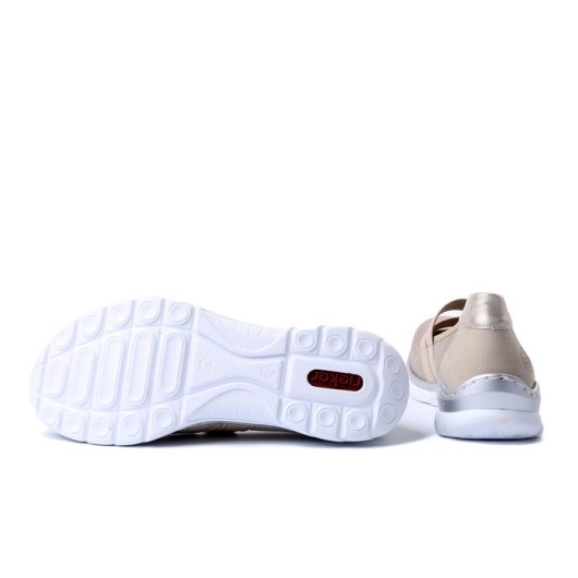 Półbuty beżowe damskie Rieker