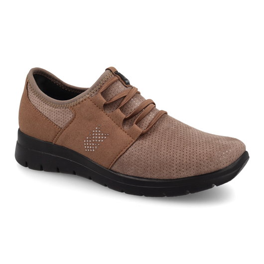 Półbuty damskie brązowe FLYFLOT ze strechem