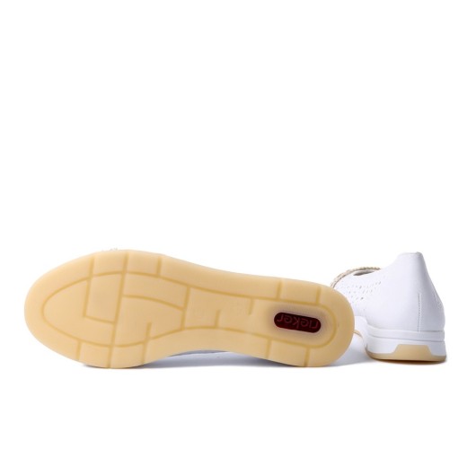 Baleriny damskie białe Rieker L3062-80