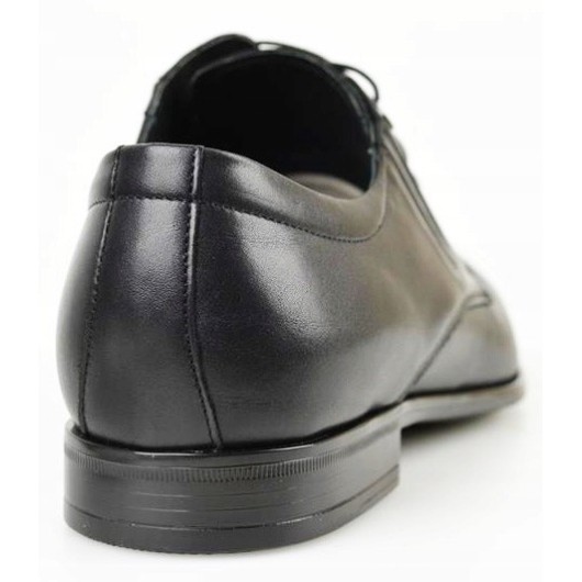 Pantofle męskie skórzane czarne Lavaggio