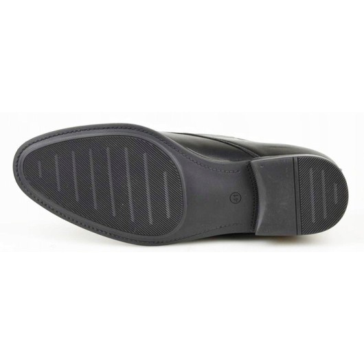 Pantofle męskie skórzane czarne Lavaggio