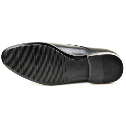 Półbuty męskie skórzane czarne Lavaggio