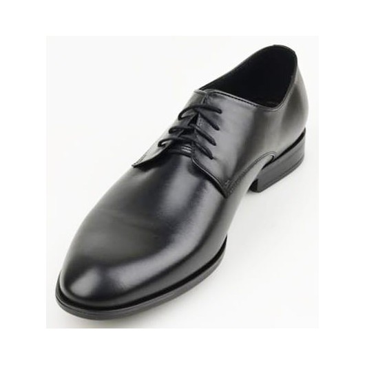 Półbuty męskie skórzane czarne Lavaggio