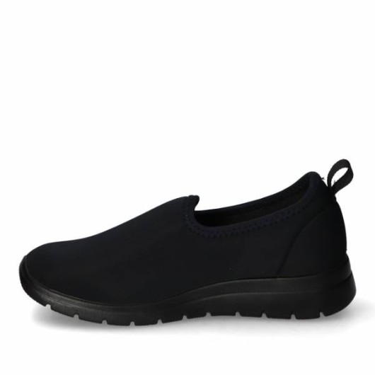 Półbuty damskie ze streczem Sanital Flex czarne
