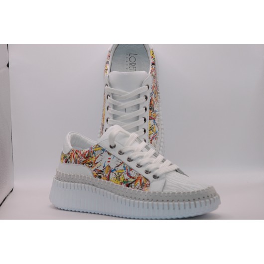 Obuwie sportowe damskie skórzane białe Loretta Vitale