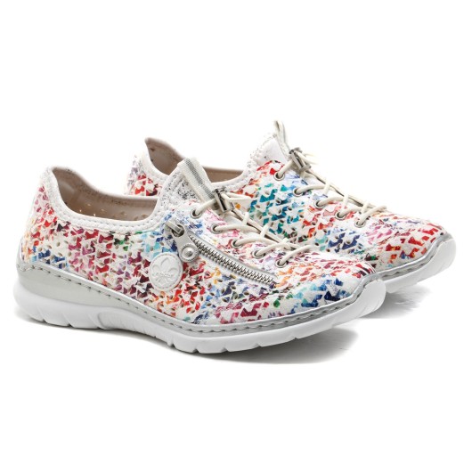 Półbuty damskie Rieker multikolor