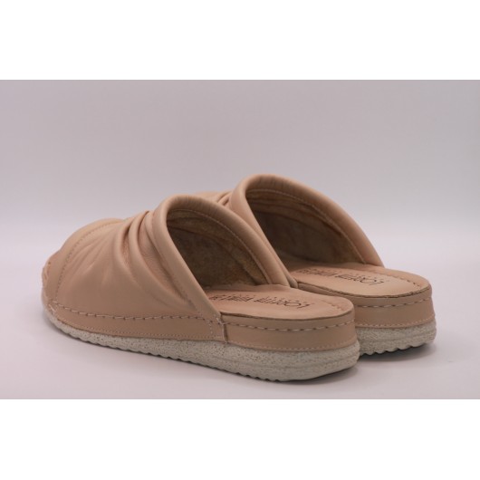 Klapek skórzany beżowy Loretta Vitale