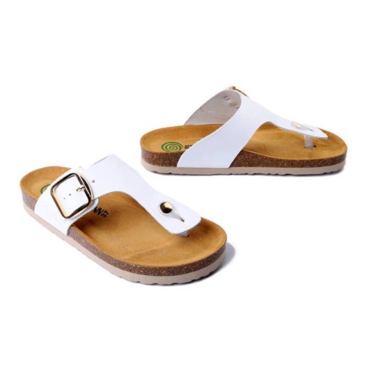 Klapki japonki skórzane Dr.Brinkmann 700681-03 białe