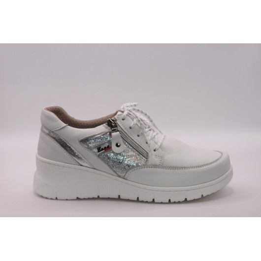 Półbuty damskie skórzane Białe Enna 5015/04/F 132