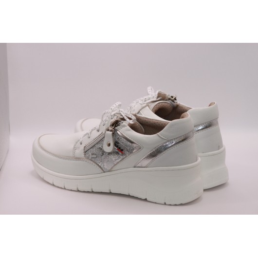 Półbuty damskie skórzane Białe Enna 5015/04/F 132