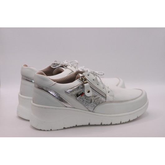 Półbuty damskie skórzane Białe Enna 5015/04/F 132