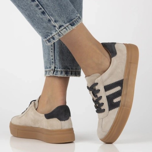 Sneakersy damskie Filippo DP6798/25 buty na platformie skórzane