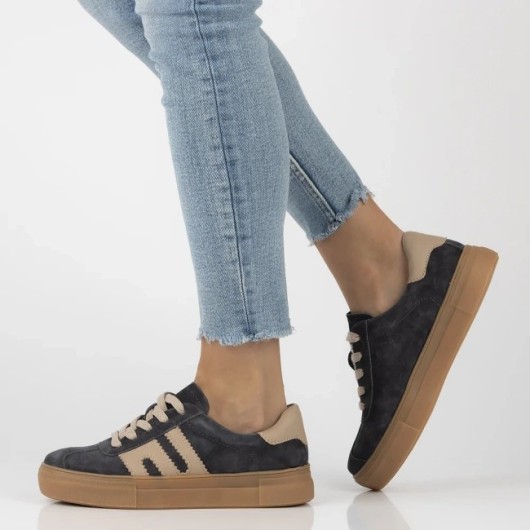 Sneakersy damskie buty na platformie DP6798/25 GR BE