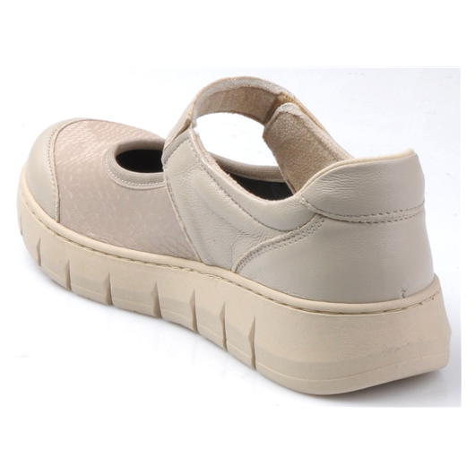 Półbuty skórzane beżowe ENNA 5017 buty zdrowotne
