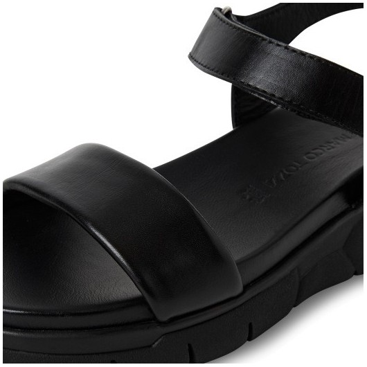 Sandały damskie czarne na platformie Marco Tozzi 2-28796-42