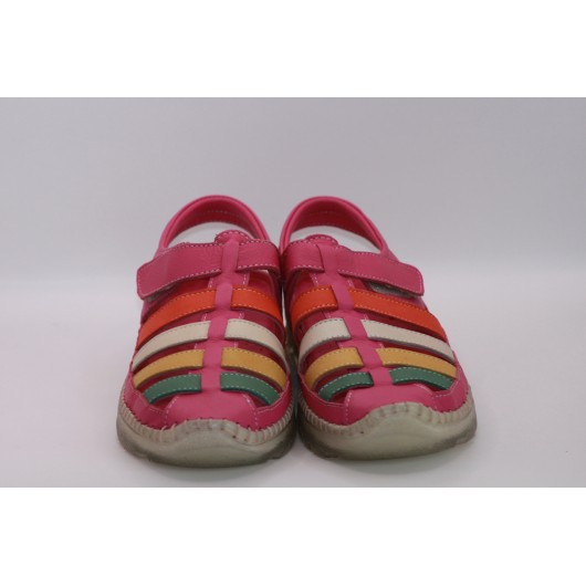 Sandały damskie wygodne skórzane Loretta Vitale Es/106 różowe