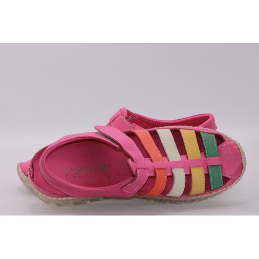 Sandały damskie wygodne skórzane Loretta Vitale Es/106 różowe