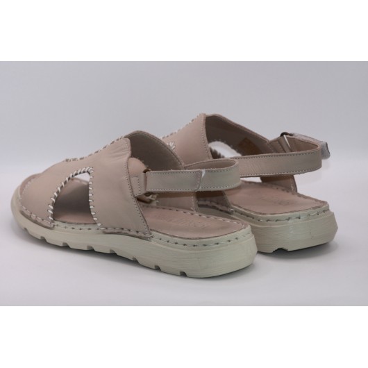 Wygodne sandały damskie beżowe Loretta Vitale  K253