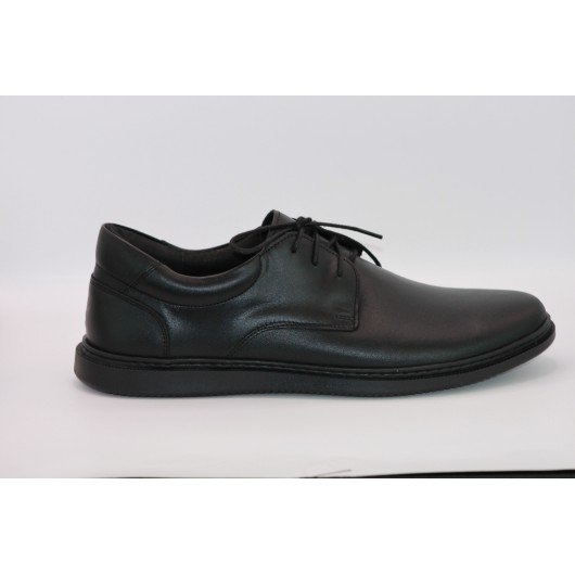 Tradycyjny pantofel męski czarny skórzany Lavaggio 2315