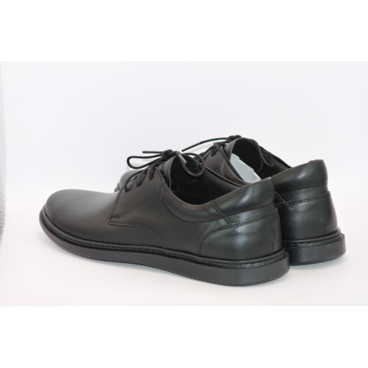 Tradycyjny pantofel męski czarny skórzany Lavaggio 2315