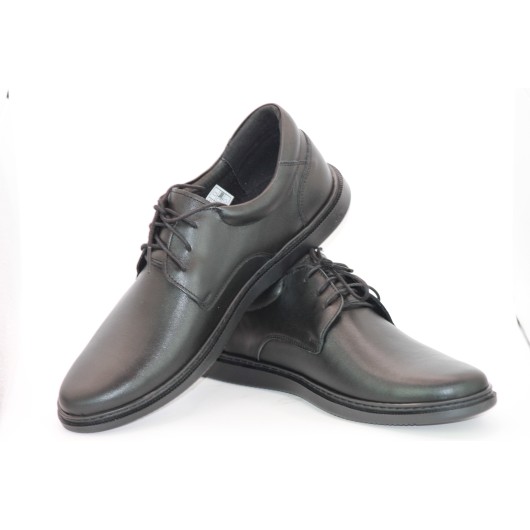 Tradycyjny pantofel męski czarny skórzany Lavaggio 2315