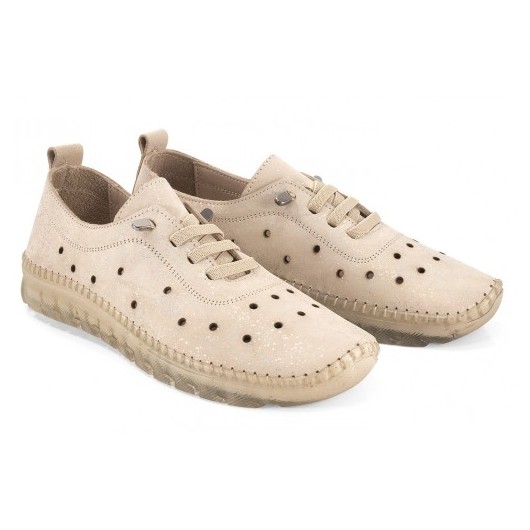 LORETTA VITALE ES/100 PÓŁBUTY DAMSKIE SKÓRZANE AŻUROWE