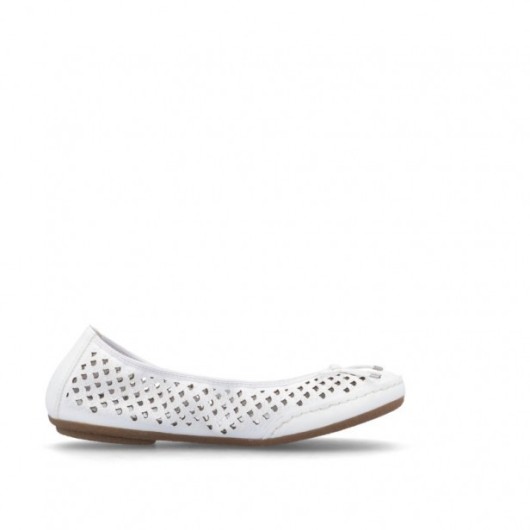 RIEKER 41489-80 white, baleriny damskie