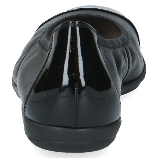 Balerina czarna skórzana wygodna Caprice 9-22-152-42