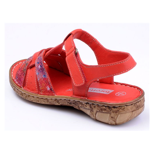 Sandały damskie skórzane Loretta LO6822-15 czerwone