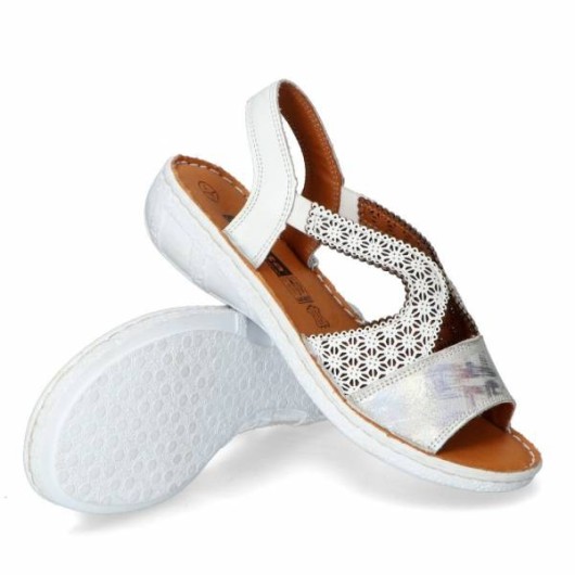 Sandały damskie Loretta LO6648-15 białe