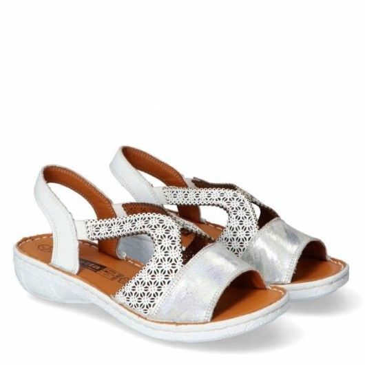 Sandały damskie Loretta LO6648-15 białe