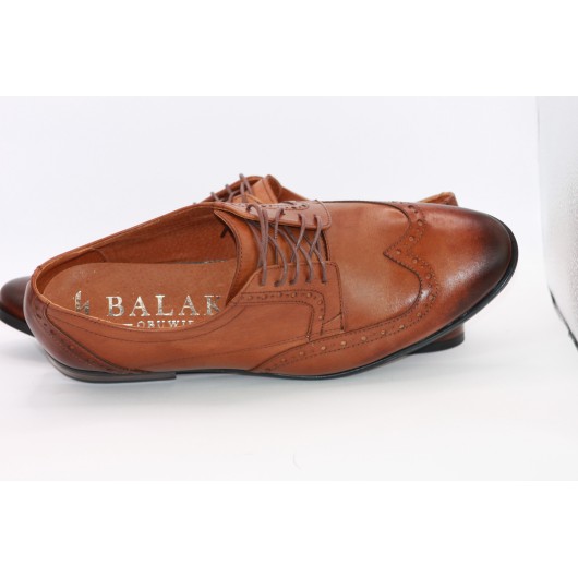 Buty wizytowe męskie Balak skórzane brązowe
