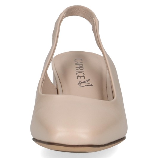 Czółenko damskie skórzane beżowe Caprice 9-29500-42