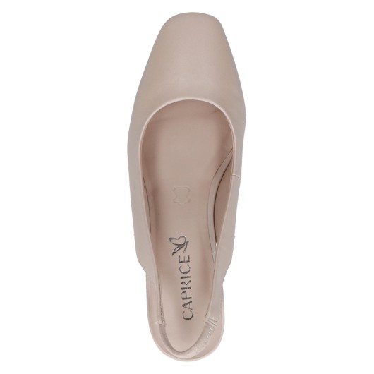 Czółenko damskie skórzane beżowe Caprice 9-29500-42