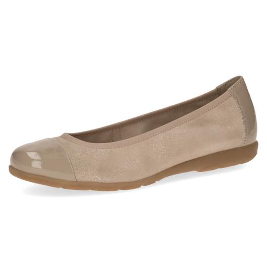 Baletka beżowa perłowa  skórzana Caprice 9-22152-42