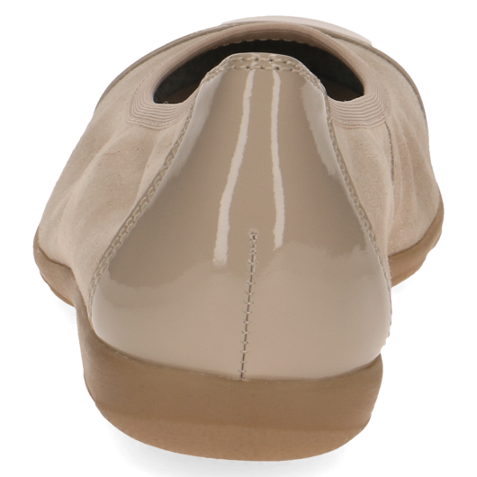 Baletka beżowa perłowa  skórzana Caprice 9-22152-42